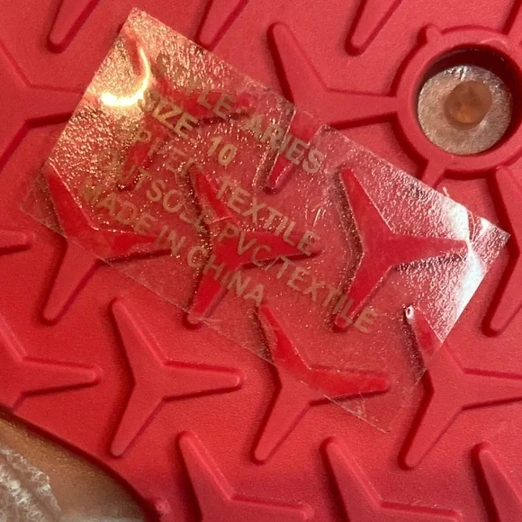 Taxi~NWT~Aries~Red~Breathable Mesh Textile~Lace-Up~Athletic Sneaker Shoe~Size 10 - Picture 13 of 13